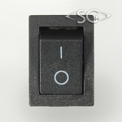 Переключатель KCD1-FP (KCD1-FP10111KKA) 6A 2pin BLACK
