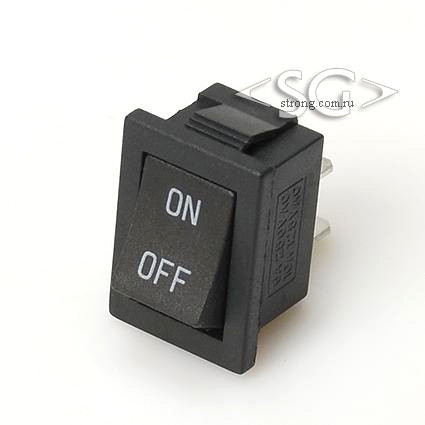 Переключатель KCD1-FP (KCD1-FP10211KKA) 6A 2pin BLACK