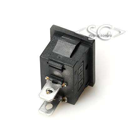 Переключатель KCD1-FP (KCD1-FP10211KKA) 6A 2pin BLACK