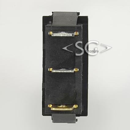Переключатель KCD3-1 (KCD3-101C11CRK) 12V  (маркировка KCD2) 16A 3pin RED light