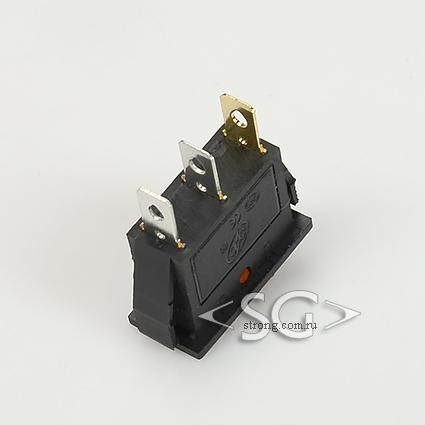 Переключатель KCD3-1 (KCD3-101C11CYK 12V) (маркировка KCD2) 16A 3pin YELLOW light
