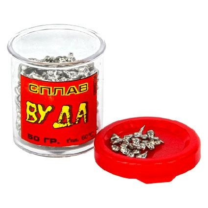 Сплав ВУДА tпл.= 68 градусов C ( 50гр.) пластик