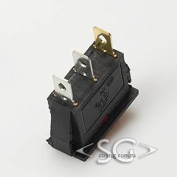Переключатель KCD3-1 (KCD3-101D11CRK)  24V (маркировка KCD2) 16A 3pin RED light