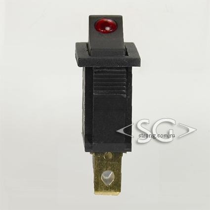 Переключатель KCD3-1 (KCD3-101L81DRK) (маркировка KCD2) 16A 3pin BLACK light