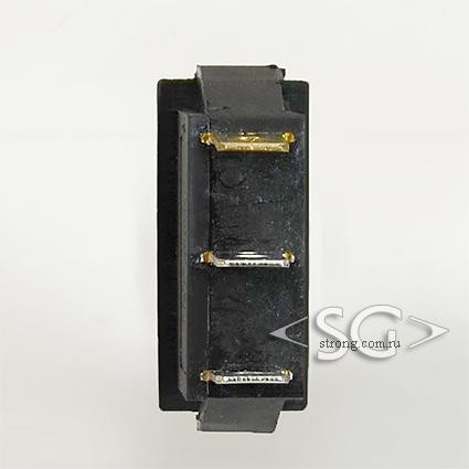 Переключатель KCD3-1 (KCD3-101L81DRK) (маркировка KCD2) 16A 3pin BLACK light