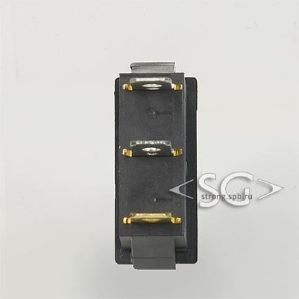 Переключатель KCD3-1 (KCD3-101N11CGK) 16A 3pin GREEN light