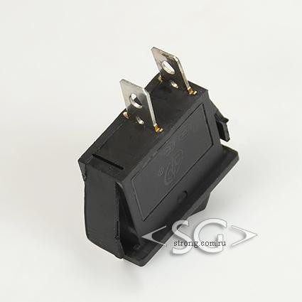 Переключатель KCD3-1 (KCD3-101O11CKK) (маркировка KCD2) 16A 2pin BLACK