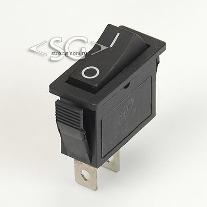 Переключатель KCD3-1 (KCD3-101O11CKK) (маркировка KCD2) 16A 2pin BLACK