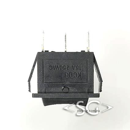 Переключатель KCD3-1 (KCD3-103O71CKK) 16A 3pin BLACK