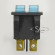 Переключатель KCD3-2 (KCD3-201N11CBK) (маркировка KCD6) 16A 6pin BLUE light