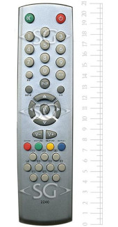 Пульт дистанционного управления для VESTEL RC-2240 (11UV41A) серебрянный Пульт дистанционного управления для VESTEL RC-2240 (11UV41A) серебрянный