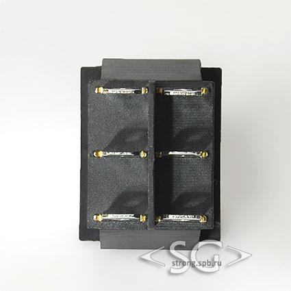 Переключатель KCD4-201 (KCD4-201N11CRKA) (6pin) 16A 6pin RED light