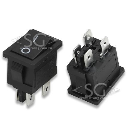 Переключатель KCD1-104B (KCD1-104BO0111KKA) 6A 4pin BLACK