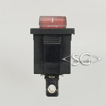 Переключатель KCD1-B2 (KCD1-B2101N11RK)* 6A 3pin RED light