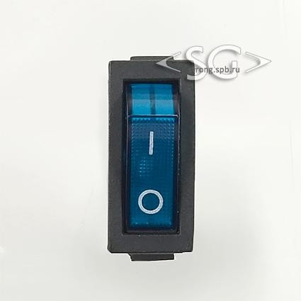Переключатель KCD3-1 (KCD3-101N11CBK) 16A 3pin BLUE light